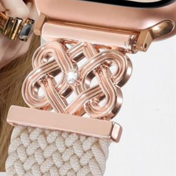 NEW Stretchy Rose Gold Buckle Fashion Apple Watch Band - Picture 5 of 5